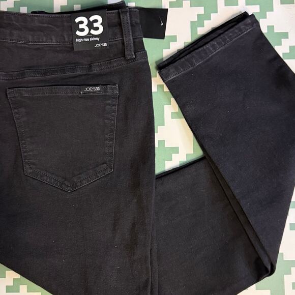 Joe’s Jeans Black High Rise Skinny Size 33 x 29 Minimalist Elevated Basics NWT - Picture 5 of 5